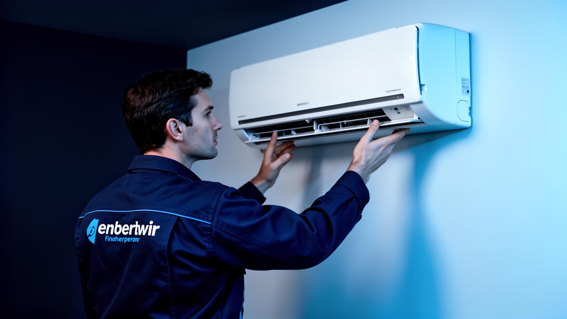 Técnico ClimahTec instalando ar-condicionado split